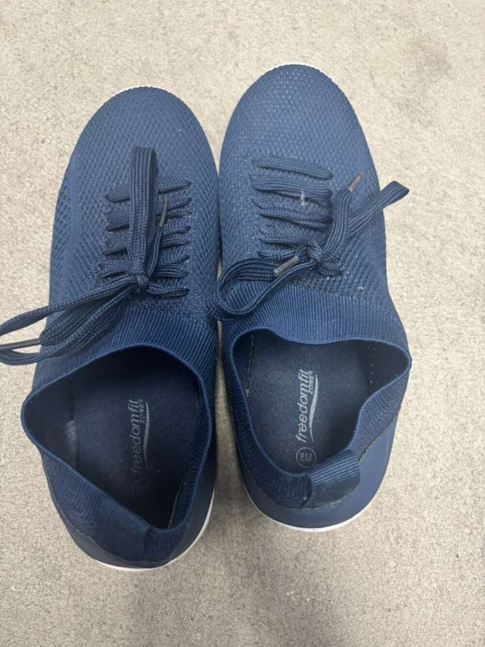 Freedom Fit Zone Women's Knit Slip-On Sneakers Blue Size 8M